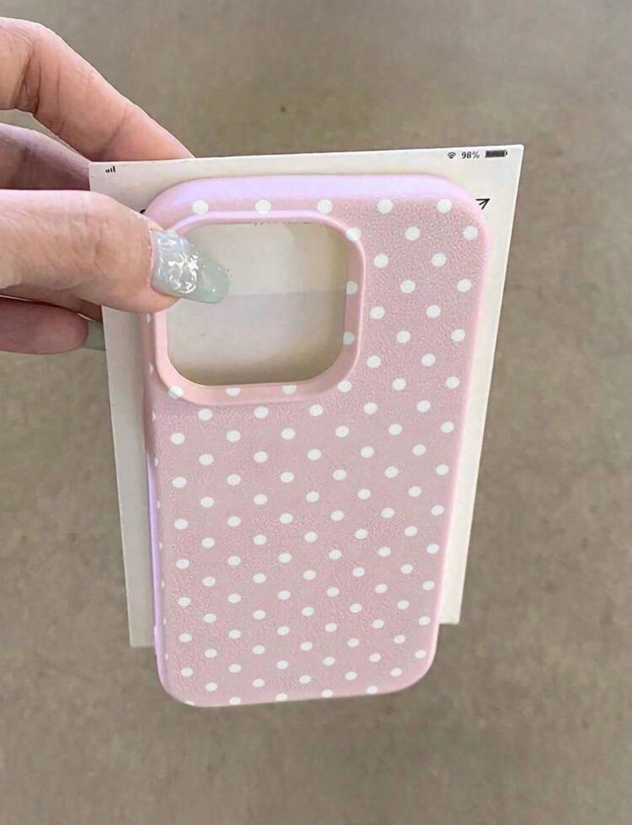 Sweet Dots Polka Dot Leather Phone Case – Scratch Resistant