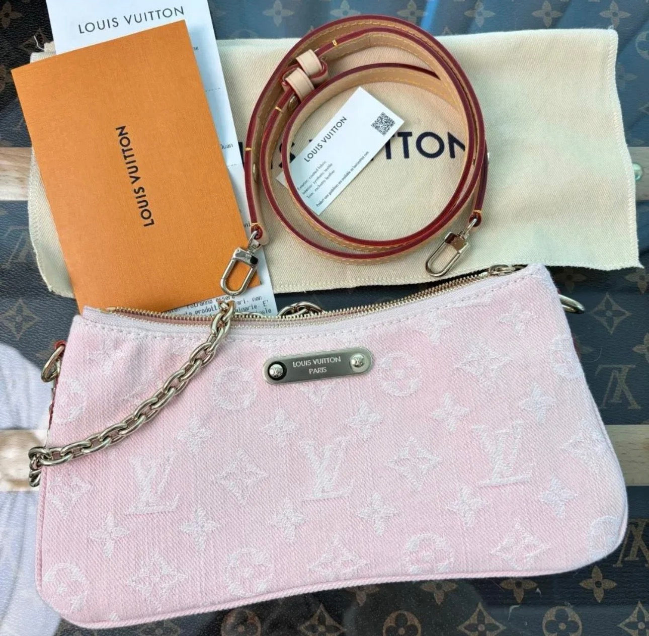 Designer Pink Denim Bag